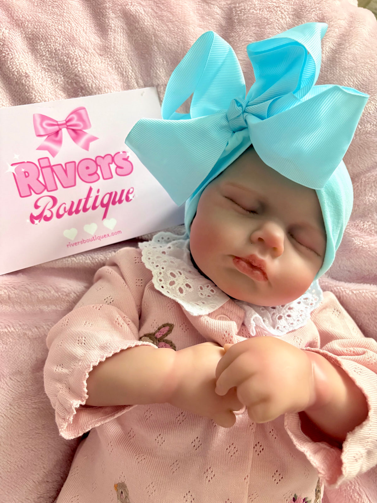 Large Bow Headband - Blue
