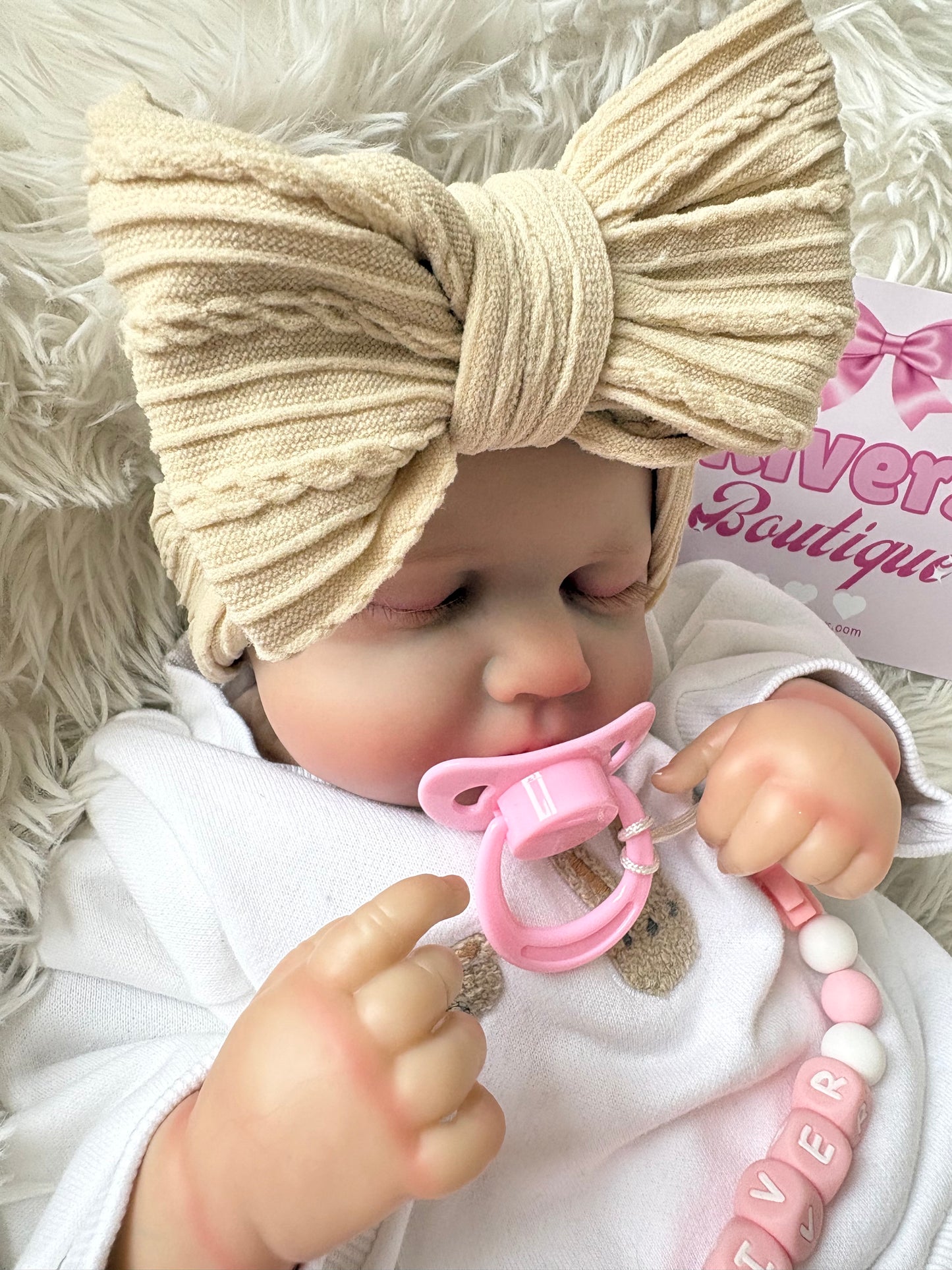 Cable Knit Bow Headband