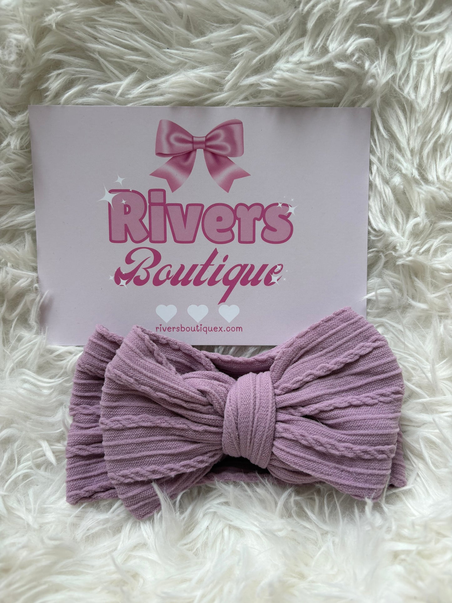 Cable Knit Bow Headband