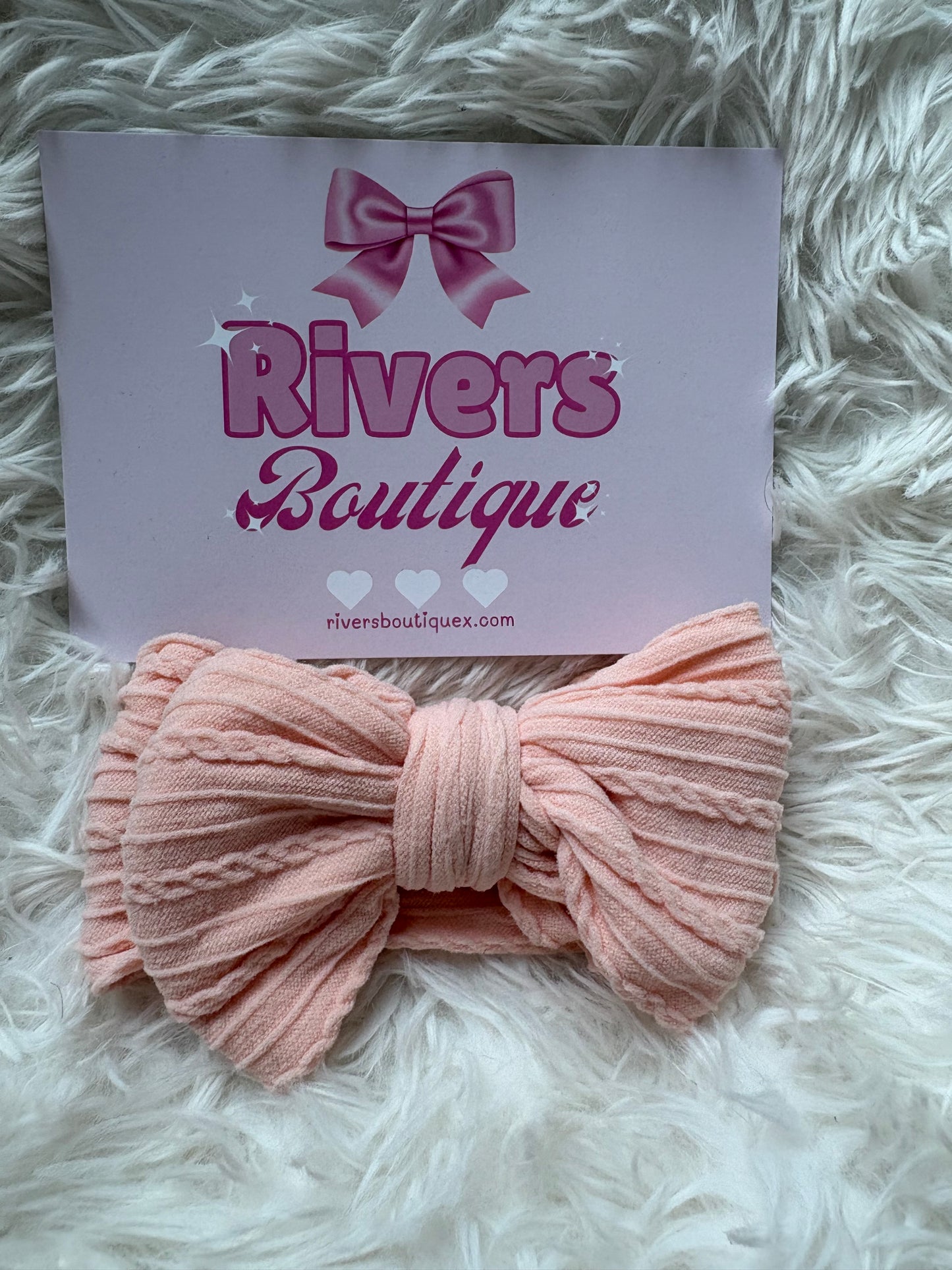 Cable Knit Bow Headband