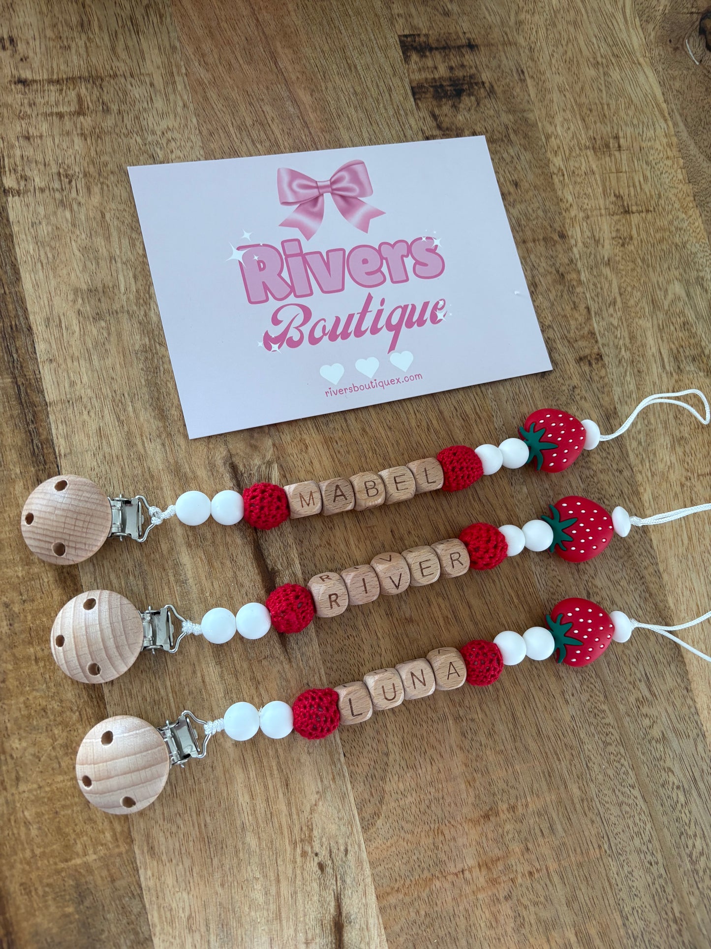Personalised Dummy Clip Strawberries