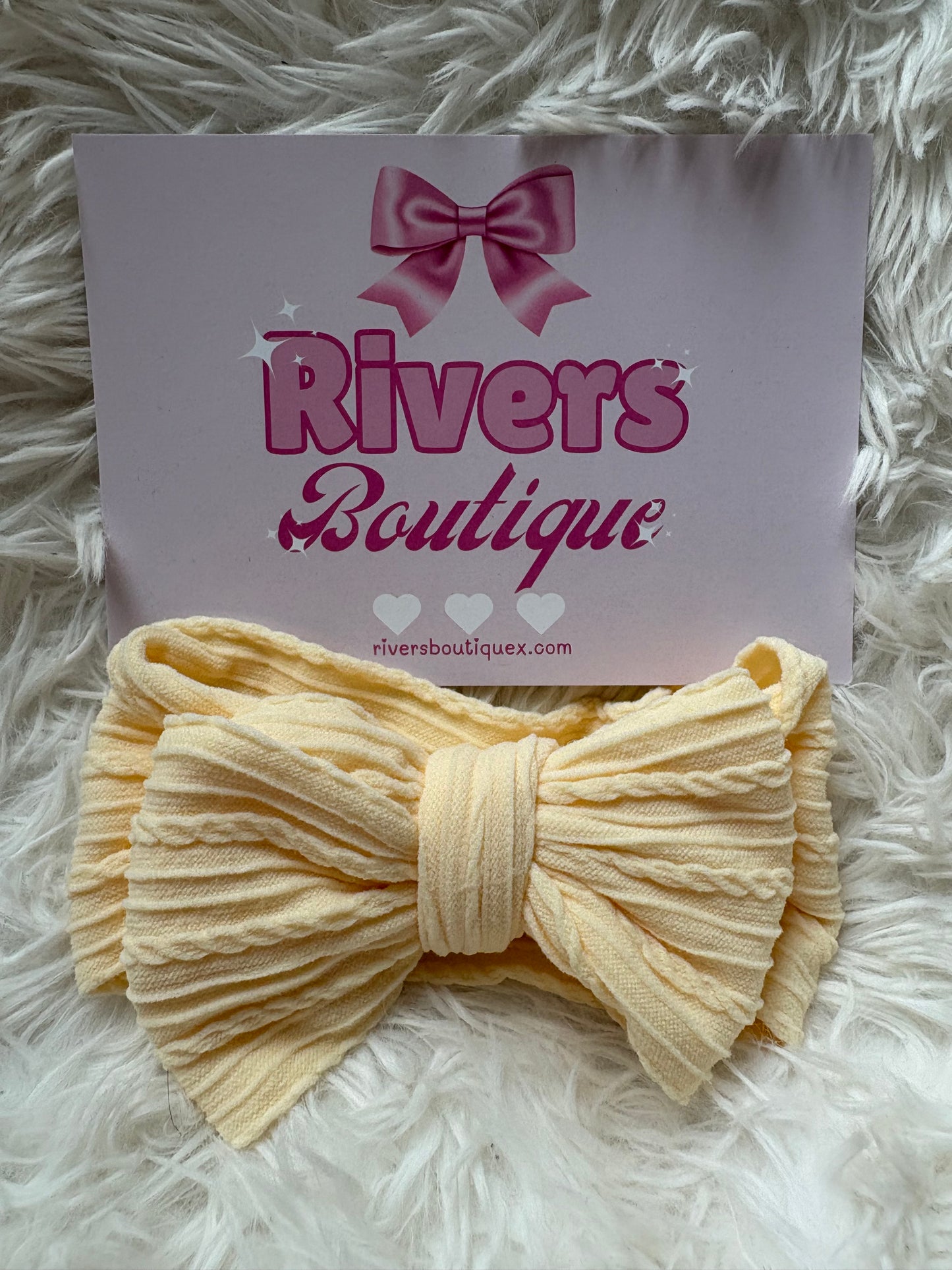 Cable Knit Bow Headband