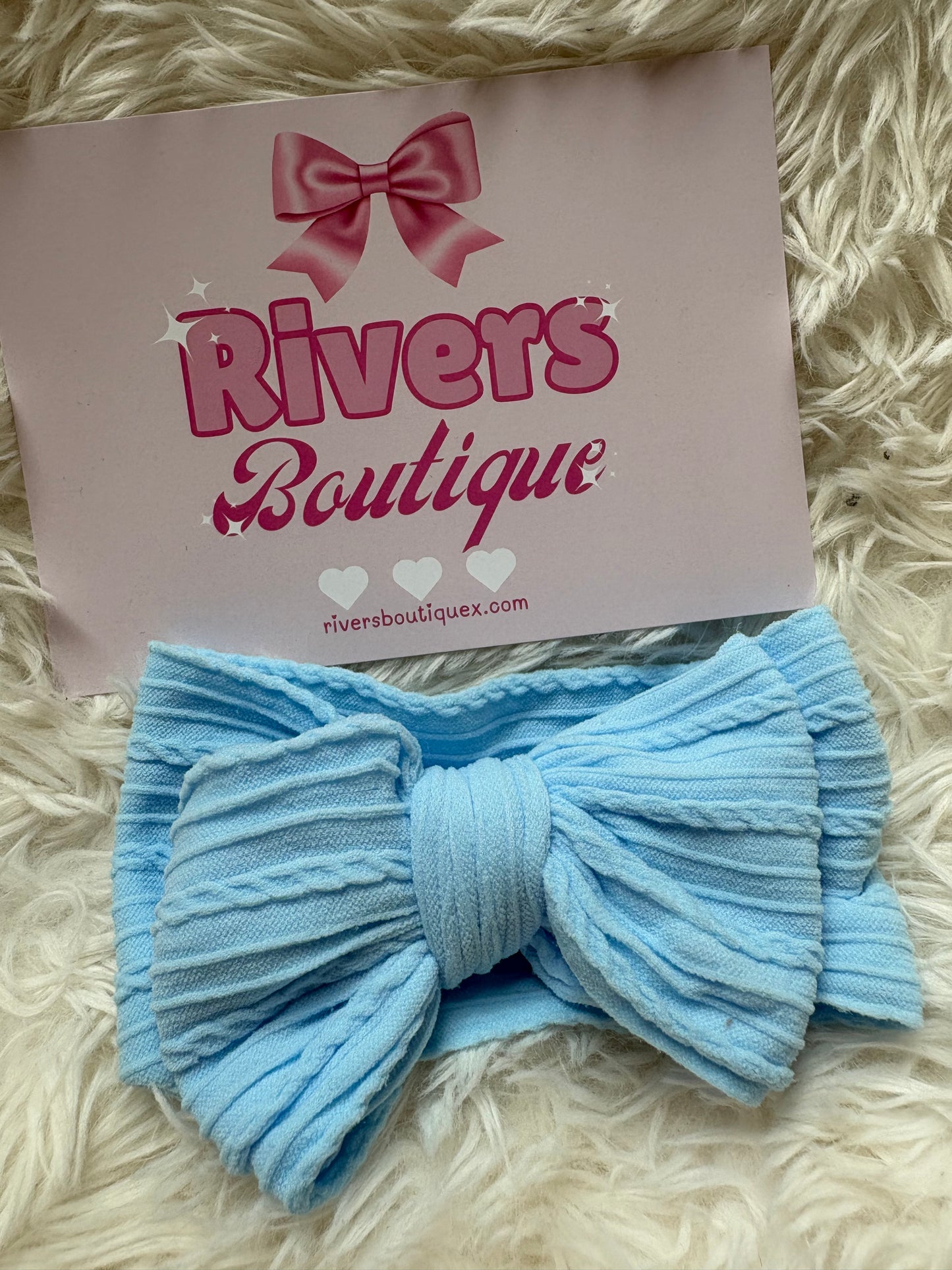Cable Knit Bow Headband