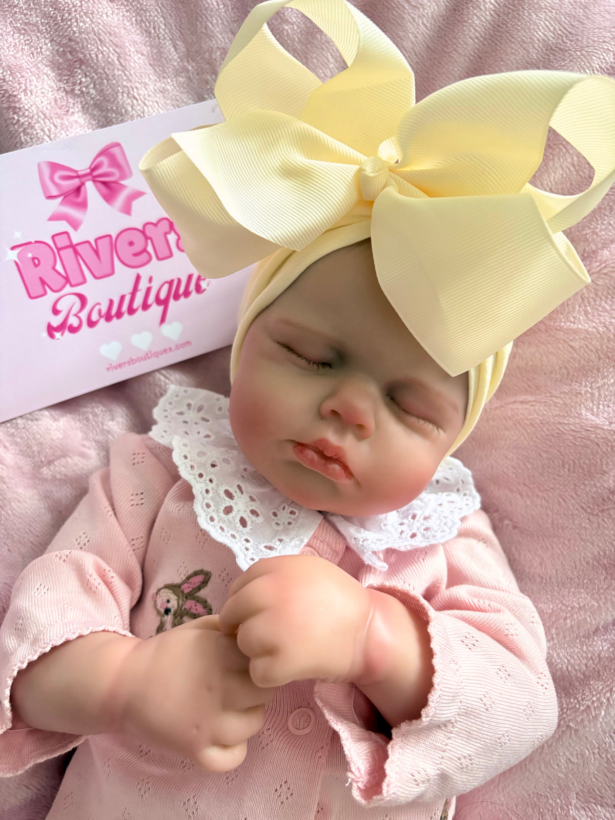 Large Bow Headband - Baby Yellow