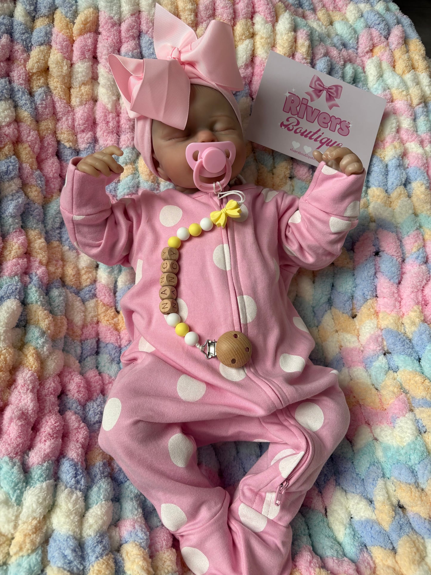 Chunky Handmade Chenille Baby Blanket Marshmellow