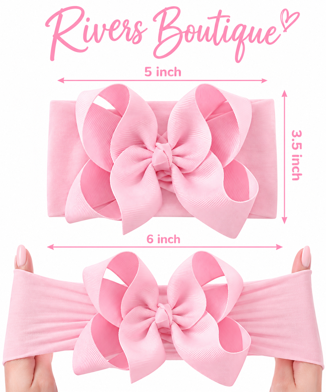 Large Bow Headband - Red
