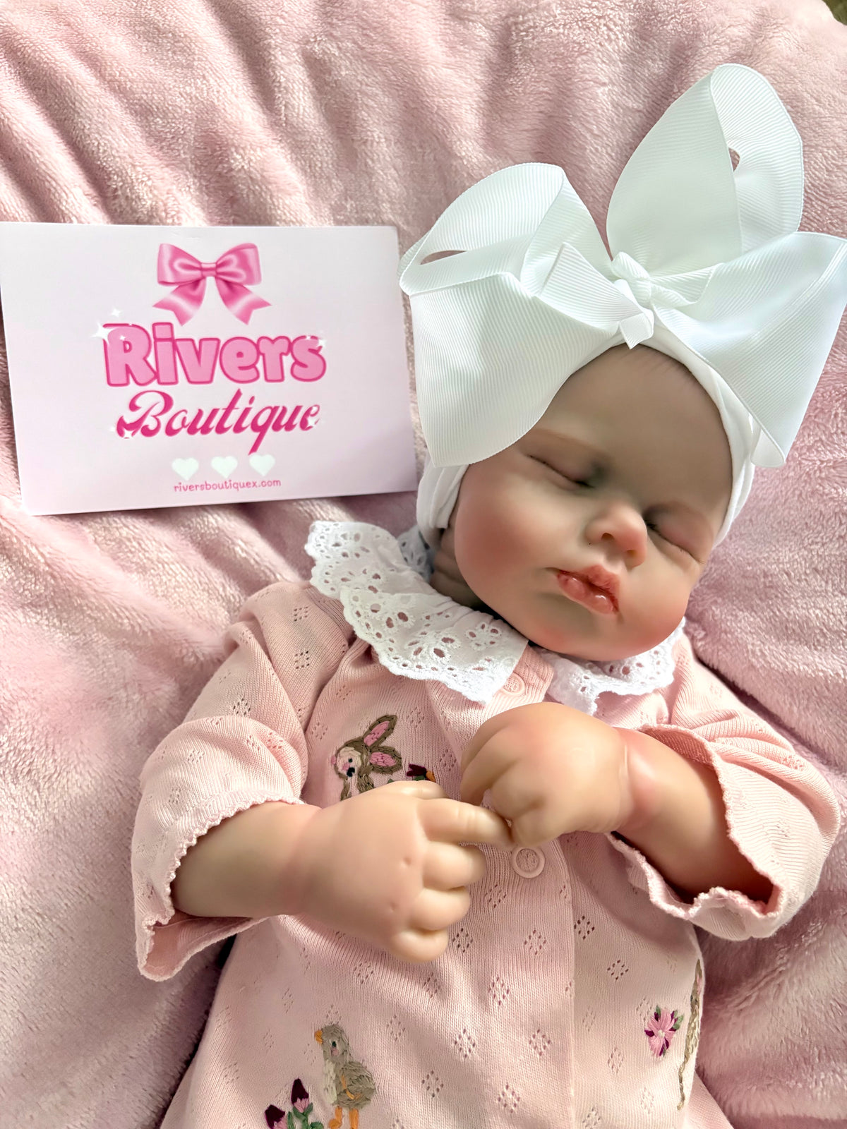 Large Bow Headband - White
